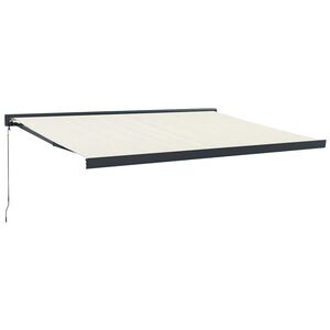 vidaXL izvelkama markīze, krēmkrāsas, 4,5x3 m, audums, alumīnijs