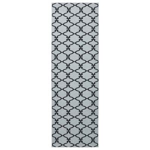 vidaXL Paklāja ceļ&scaron; ORIZ 1150 gsm Melna sieta raksts