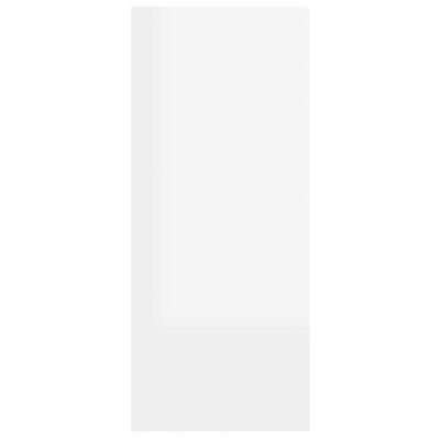 vidaXL grāmatu plaukts, aizslietnis, spīdīgi balts, 60x30x72 cm