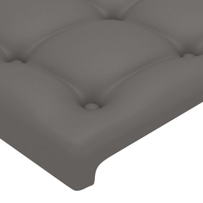 vidaXL gultas galvgalis, 80x5x78/88 cm, pelēka mākslīgā āda