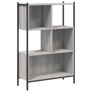 vidaXL grāmatplaukts, pelēka koka, 72x28x109 cm, inženierijas koks