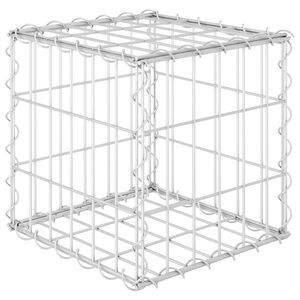 vidaXL gabions, augstā puķu kaste, tērauda stieple, 30x30x30 cm