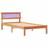 vidaXL Gultas rāmis Vaks brūns 80 x 200 cm Ciets priedes koks