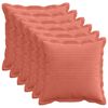 vidaXL Spilvenu pārvalks 6 gab. HOUTEN Sarkans oranžs 30 x 30 cm