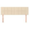vidaXL gultas galvgaļi, krēmkrāsas, 144x5x78/88 cm, audums