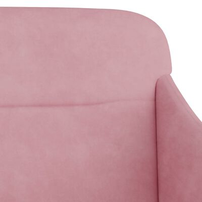vidaXL sols, 110x76x80 cm, rozā samts