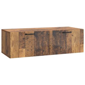 vidaXL Sienā piestiprināms TV skapis Vecs koks 98 x 41 x 30 cm
