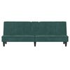 vidaXL dīvāngulta ar glāžu turētājiem, tumši zaļš samts