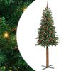 vidaXL Tievā Ziemassvētku Egle Zaļa 210 cm PVC un cietā priedes koks