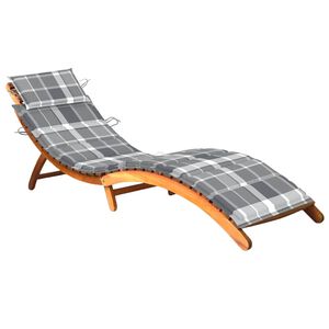 vidaXL dārza sauļo&scaron;anās zvilnis ar matraci, akācijas masīvkoks