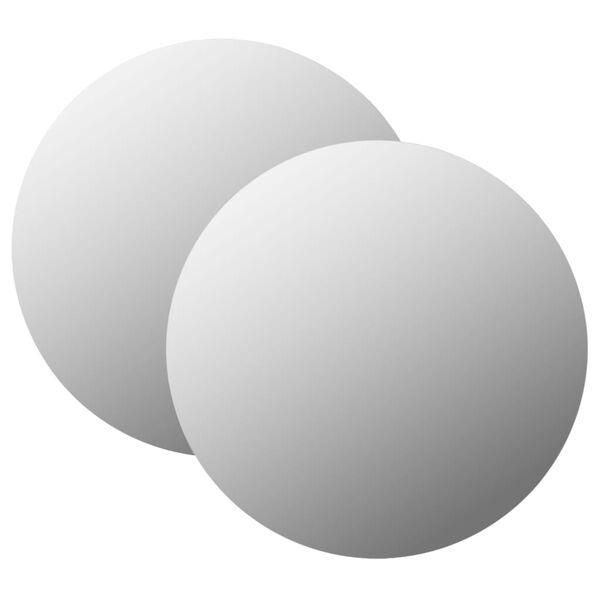 vidaXL sienas spoguļi, 2 gab., 40 cm, apaļi, stikls