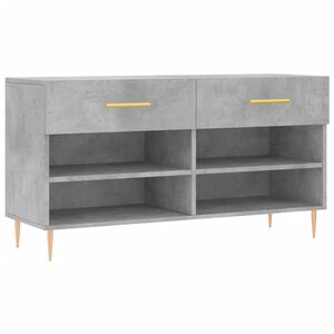 vidaXL apavu skapītis, betona pelēks, 102x35x55 cm, inženierijas koks