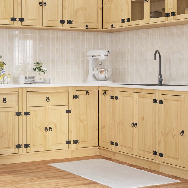 vidaXL Plakans ar plauktu Medus 60 x 32 x 40 cm Ciets priedes koks