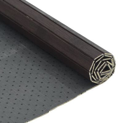 vidaXL paklājs, taisnstūra forma, tumši brūns, 60x500 cm, bambuss