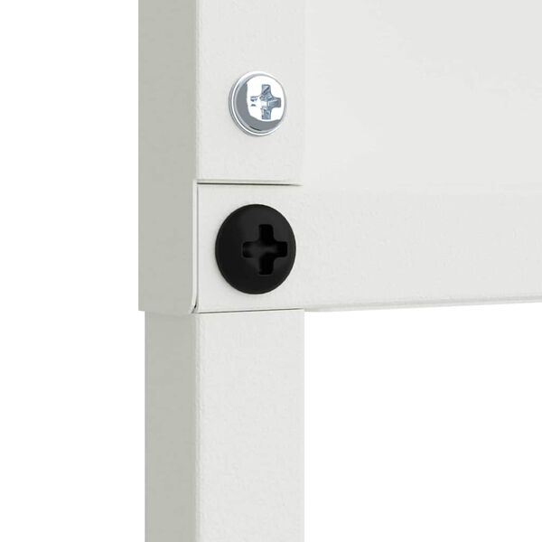 vidaXL Dārza privātuma ekrāns Balts 50 x 140 cm Auksti velmēta tērauds