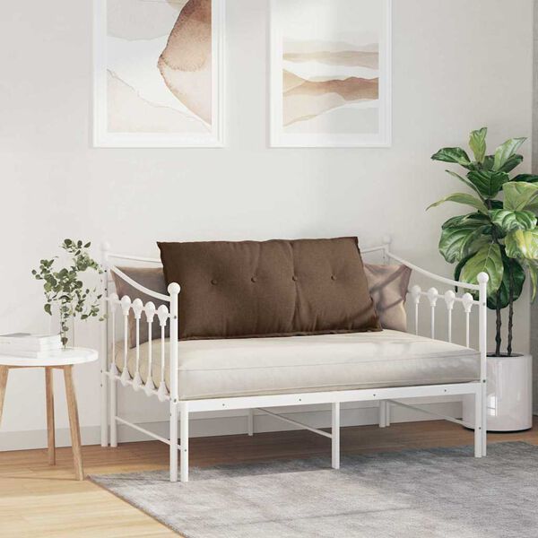 vidaXL Atpakaļ spilvens Brūna 100 x 19 x 50 cm audums