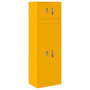 vidaXL Skapītis 2 gab. Sinapsu dzeltena 60 x 40 x 180 cm Tērauds