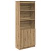 vidaXL augstais skapītis koka krāsā 70x35x180 cm inženierijas koks