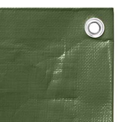 vidaXL brezenta pārklājs, 260 g/m², 6x8 m, zaļš, HDPE