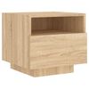 vidaXL naktsskapītis ar LED lampiņām, ozolkoka krāsa, 40x39x37 cm