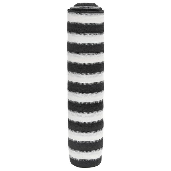 vidaXL norobežojo&scaron;ais tīkls antracītpelēks balts 1,8x50 m HDPE 75 g/m&sup2;