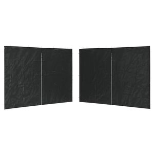 vidaXL telts sānu sienas, 2 gab., rāvējslēdzējs, PE, antracītpelēkas