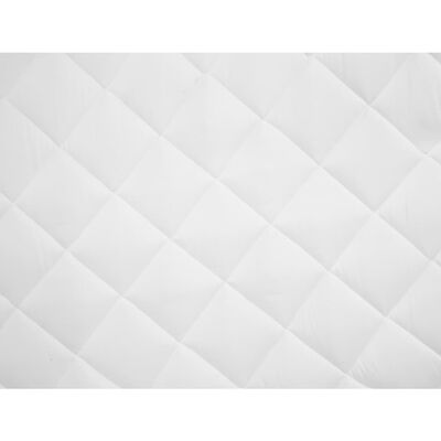 vidaXL stepēts matrača pārvalks, balts, 90x200 cm, viegls