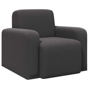 vidaXL Atpūtas krēsls Tum&scaron;i pelēka Boucl&eacute;