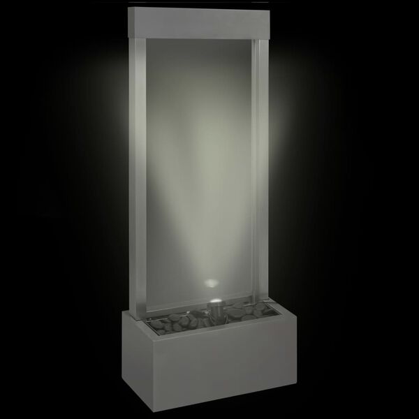 vidaXL dārza strūklaka, sudraba, 39x22x108,5 cm, nerūsējo&scaron;s tērauds