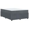 vidaXL Gultas rāmis ar matraci Tum&scaron;i pelēks 140 x 200 cm audums