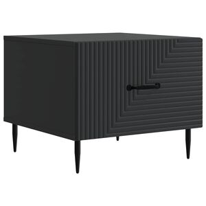 vidaXL Kafijas galdiņ&scaron; Melns 49 x 50 x 40 cm Inženierijas koks