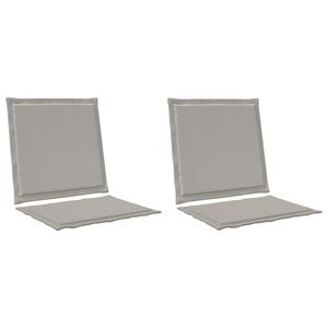 vidaXL Sēdekļa un muguras spilveni 2 pcs Gai&scaron;i pelēka 47 x 45 x 2 cm