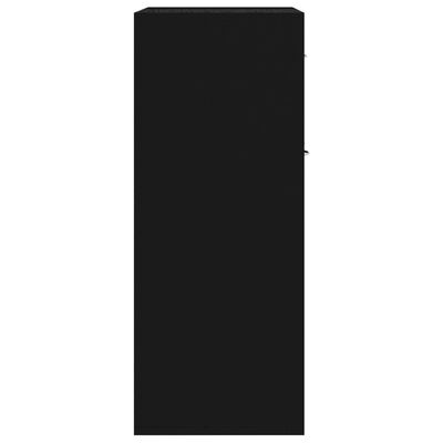vidaXL kumode, melna, 60x30x75 cm, kokskaidu plātne