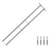 vidaXL Dro&scaron;ības restes logiem ar 2 pāriem krustiem 3 gab. 930-1740 mm