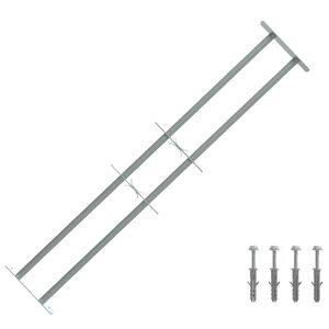 vidaXL Dro&scaron;ības restes logiem ar 2 pāriem krustiem 3 gab. 930-1740 mm