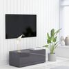 vidaXL TV skapītis, spīdīgi pelēks, 80x34x30 cm, inženierijas koks