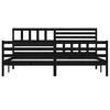 vidaXL gultas rāmis, melns, masīvkoks, 200x200 cm