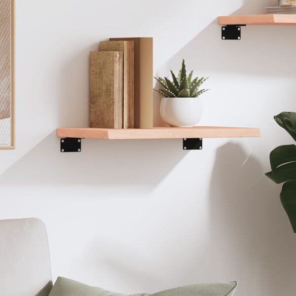 vidaXL sienas plaukts, 40x30x2 cm, neapstrādāts ozola masīvkoks