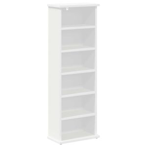 vidaXL CD skapis Balts 60 x 17 x 92 cm Inženierijas koks