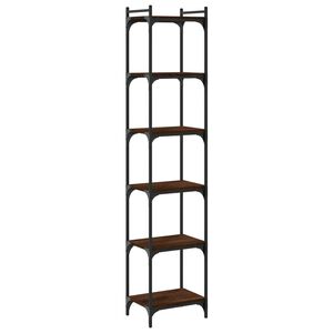 vidaXL grāmatu plaukts, 6 līmeņi, 40x30x188 cm, inženierijas koks