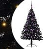 vidaXL Mākslīgais LED Ziemassvētku eglīte su 150 LED Melna 150 cm PVC