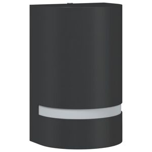 vidaXL āra sienas lampa, melnas, liets alumīnijs
