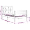 vidaXL gultas rāmis ar galvgali, vienvietīgs, masīvkoks