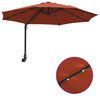 vidaXL Dārza parasols Sarkanbrūns 248 x 248 x 148 cm