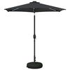 vidaXL Dārza parasols ar LED gaismām un pamatni 230 x 230 cm
