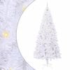vidaXL Mākslīgā Ziemassvētku eglīte Balts 240 cm PVC un tērauds