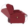 vidaXL četrvietīgs masāžas krēsls ar glāžu turētāju, vīnsarkans