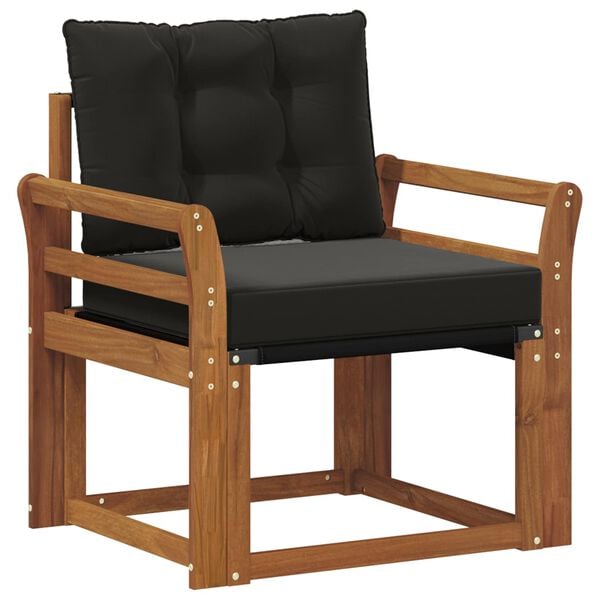 vidaXL 2 Gabals Āra dīvānu komplekts Cieta akācijas koks un tekstilēns