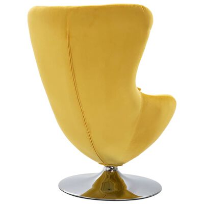 vidaXL grozāms atpūtas krēsls ar spilvenu, dzeltens samts