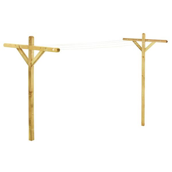 vidaXL āra veļas žāvētāji, 2 gab., 120x170 cm, impregnēts priedes koks